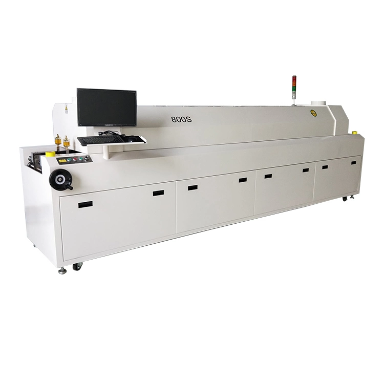 8 Zones Reflow Oven SMT BGA Chip Laptop and Motherboard Reflow Soldering Machine for LED Line